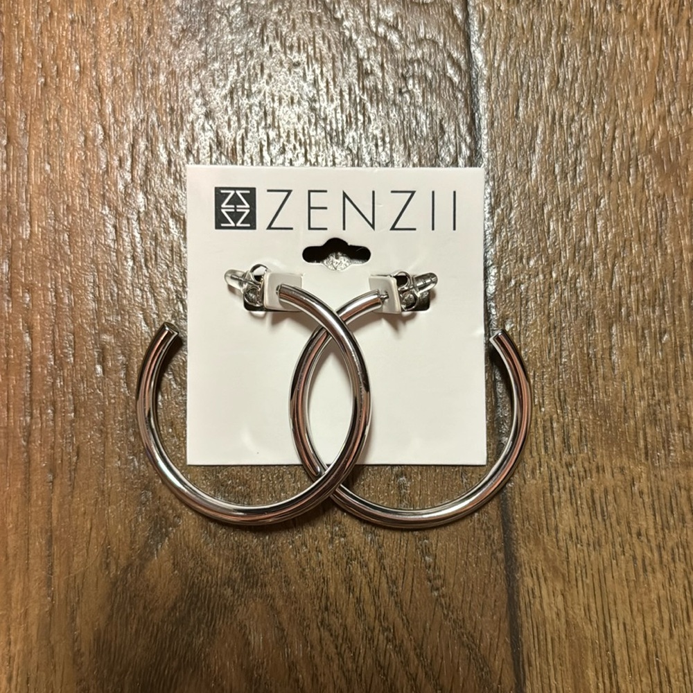 Silver hoops